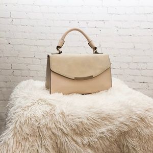 Mini Satchel Crossbody Handbag (Beige)